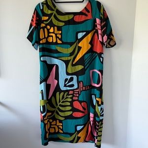 Emery rose graphic print tunic dress